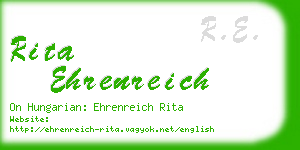 rita ehrenreich business card
